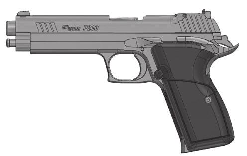Unload the pistol (see section 6.0 Unloading the Pistol ). 2. Retract the slide approximately 5mm to the rear. 3. Push the slide catch lever from right to left, and remove it from the frame.