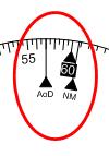 We can now focus on the second and most important tick mark required for use in the descent planning computations, a tick mark that represents the AoD Ratio.