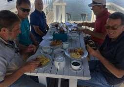 Restaurant and Bar Can you think of a better way to start the day, breakfast at KYC on the deck, this group take every opportunity to enjoy the good food and the environment.