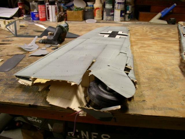 Underside of right wing panel.