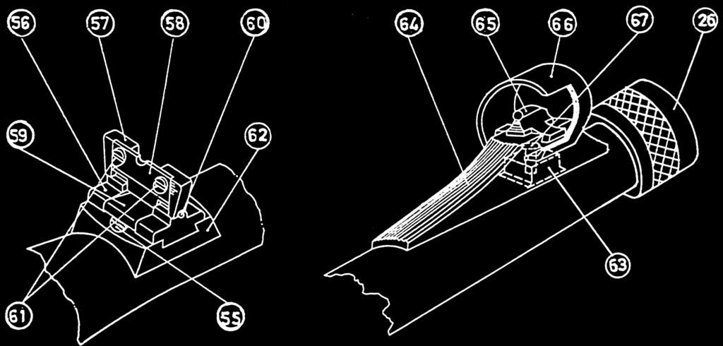 Fig. 3 Rear and front sight BARREL WITH SIGHTS The barrel (2) is connected to the receiver (1) by a longitudinally pressed joint and secured against separating by a cross lock pin (3).