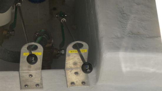 Try to find this feature on another boat. Grady White adds extensions to the seacock ball valves to make them more easily accessible.