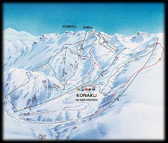 ERZURUM-KONAKLI İzmir İstanbul Ankara Erzurum ALTITUDE: 2000 m - 3250 m SEASON : 150 gün SNOW DEPTH: 2-3 m SKI AREA (ha) : 460 Ha 62 Ha (Artificial Snow) SKIING TYPE : Slalom, Giant Slalom,