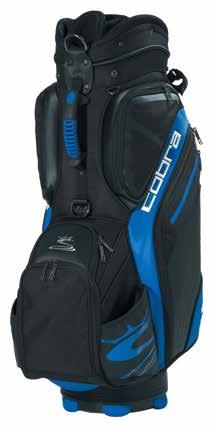 AMP reverse handle cart BAG FEATURES Molded 14-way top with integrated putter compartments