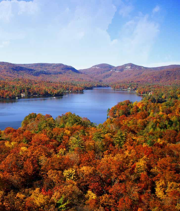 NORTH CAROLINA S LARGEST PRIVATE LAKE Lake Toxaway covers 640 acres and has 14 miles of shoreline.