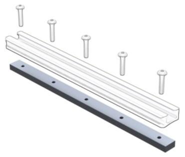 Single pack, no hardware 1/4 thick anodized aluminum plate with tapped holes. Requires 1/2 X 8 flat area inside hull. FB-GT90-12 GT90 12 Backing Plate.
