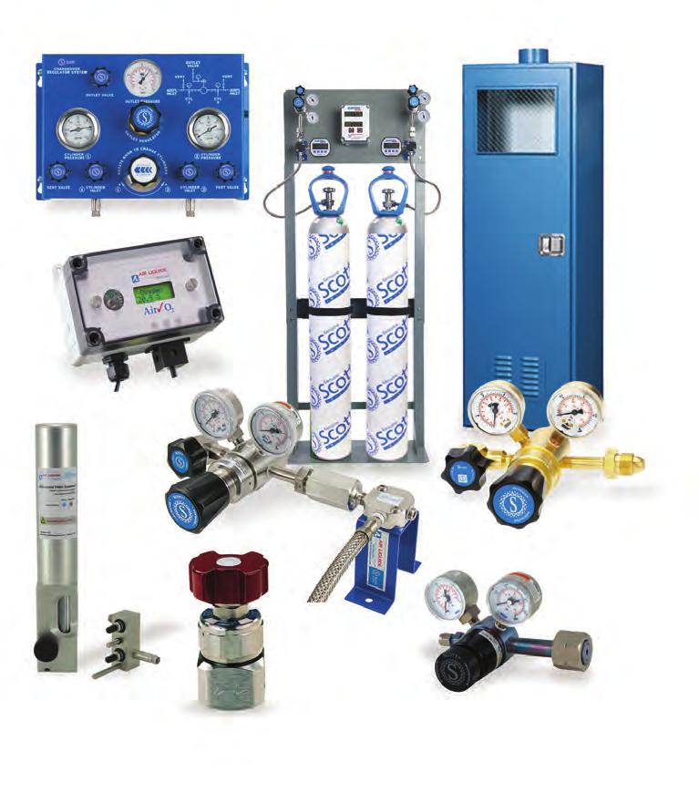 Equipment Scott brand is not just calibration gases ChangeOver Systems Monitors High Capacity Gas Purifiers with Indicator Valves DATAL ALert Web- Based Cylinder Gas Management System Safety Mounting