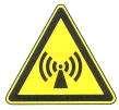 drošības zīmju lietošanā. Saskaņā ar šo noteikumu prasībām, EML starojuma vietās jālieto brīdinājuma zīmes Nejonizējoša radiācija vai starojums un Spēcīgs magnētiskais lauks (22.attēls).