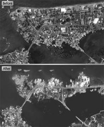 Satellite images of a