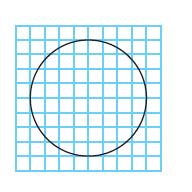 Daily Math Log #39 1)Estimate the area of the circle by counting the whole and partial squares.
