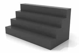 Piano Bank Ramp A Piano Bank is a Height flat ramp that leads 1200mm to a platform with a 1500mm vertical lip creating a 1800mm mini wall transition.