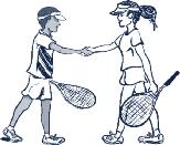 To see who serves first, spin your racquet or toss a coin.