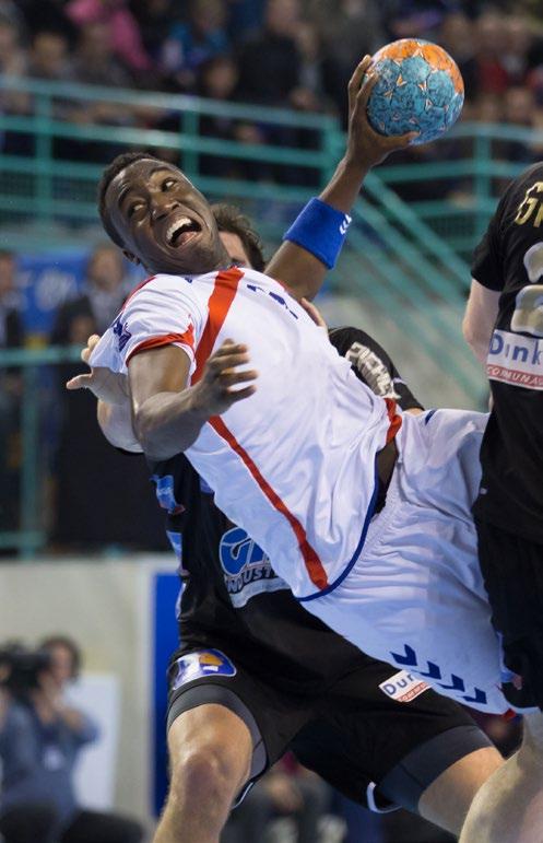 Olympic 1/3 Team Handball The World waits for the US to take notice By: Sean Gregory French star player Luc Abalo takes a shot on goal It s halftime at the Olympic Sports Center Gymnasium on Tuesday