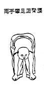 6. Press your feet with two hands to conditioning the lower back and kidneys.