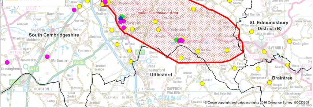 feedback events and 31 letters to parish councils. A map of the location of these can be found in Map 2.
