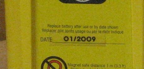 EPIRB Battery The expiration date of the EPIRB s battery should also be inspected. This is usually given on the EPIRB manufacturer's label or on another plate affixed to the EPRB.