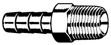 Couplings General Information Barbed Insets Service: Low or medium pressure air, water and fluids Size