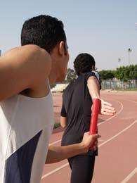 Technical characteristics Outgoing runner s arm is extended backward with the palm of