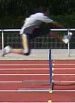 forward lean and to minimise time over the hurdle.