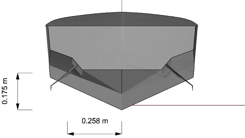 However, since the empirical method does not provide desired beam locations; the computational model was used for placement of the SPSC hydrofoil.