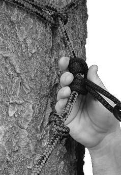 This will help maintain your position on the safety rope in the event of a fall. Step 6.