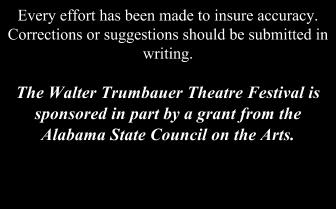 2017 Walter Trumbauer Director Manual Letter from the Director of Festivals 2 Individual Event Rules Schedules/Deadlines 5 Pantomime 25-26 District Festival Dates & Locations 6 Reader s Theatre 27-28