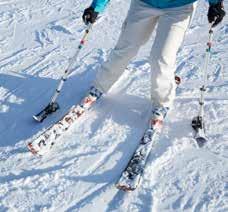 The hips and upper body remain centered over the ski and the skier maintains the tips of both outriggers in close proximity to the tip of the ski.
