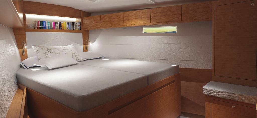 The port side wardrobe can be replaced with an owner s cabin heads with shower.