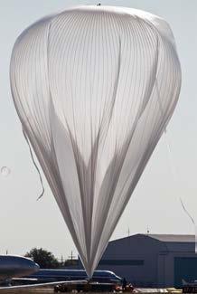Balloon and Capsule Felix s team used thin plastic sheets to construct a balloon so massive that if the plastic sheets were laid flat, they would cover almost forty football fields.