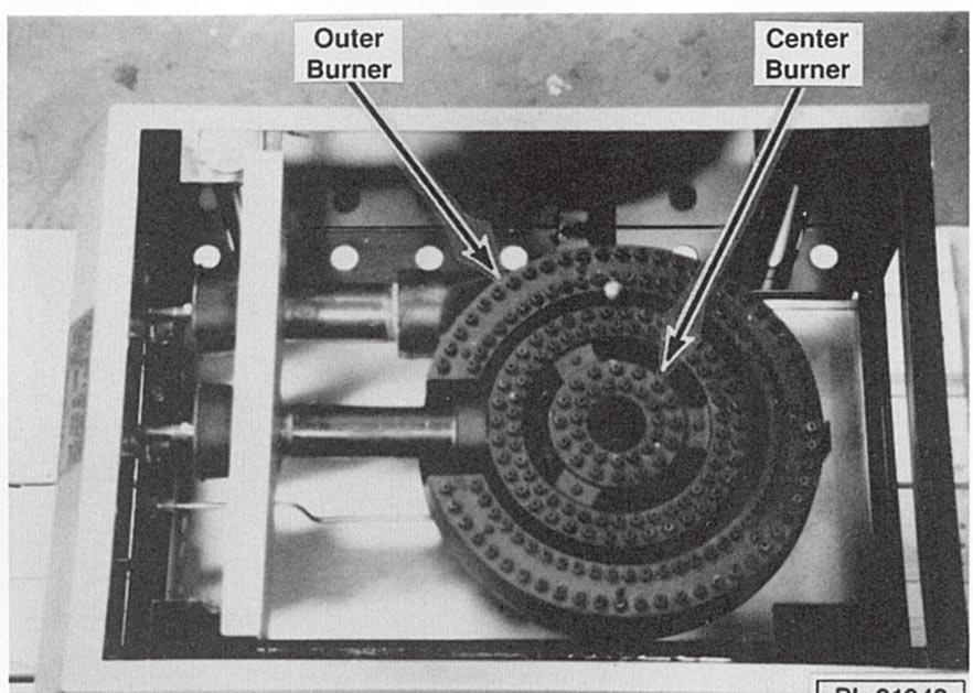 OPERATION CONTROLS The burner is in two sections, controlled by two heavy duty infinite control valves. The center Star section (Fig. 2) is one separate burner with an input of 55,000 BTU/hr.