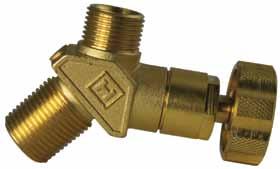 Positive valve stem nut seal with the valve body eliminates the need for constant tightening of packing nuts. Self locking zinc coated steel nut affixes handwheel to the sturdy brass stem.