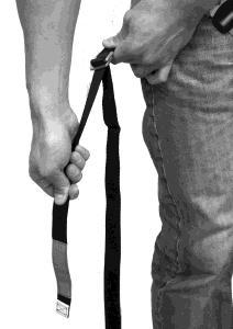 The Foot Loop will be at the end of the strap near your feet (Figure
