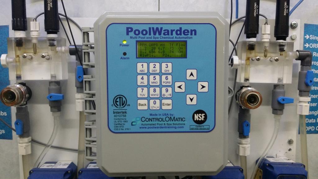 PoolWarden Chemical Automation For Residential & Commercial Pools and SPAS The PoolWarden is a water chemistry control system designed to control the ph, sanitizer and temperature on up to two bodies