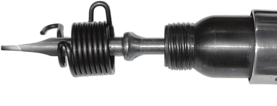 Improper adjustment can result in tool failure or other serious hazards. Chisel Retainer Spring Cylinder 1. Unscrew the Retainer Spring from the Cylinder. 2.