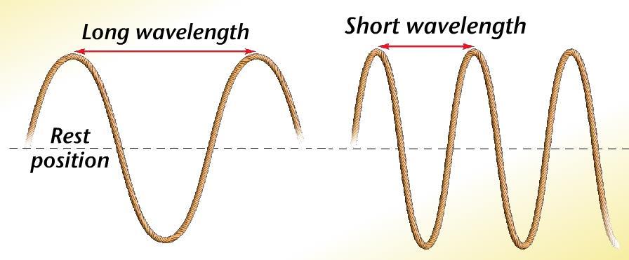 Wavelength: distance between a point on one wave and the same point on the next wave Transverse waves: measured from crest to crest or trough to trough