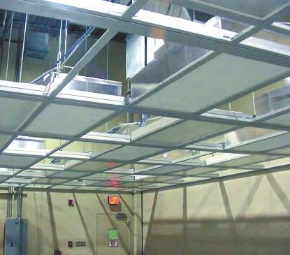 CEILING SYSTEMS Greater Strength, Larger Rooms The standard AirLock ceiling is a fully integrated 2 T-bar.