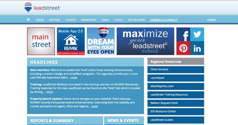 INDUSTRY LEADING TOOLS PUTTING YOU AT THE CUTTING EDGE OF REAL ESTATE TECHNOLOGY q q q RE/MAX Launchpad One Spot One Sign-On RE/MAX