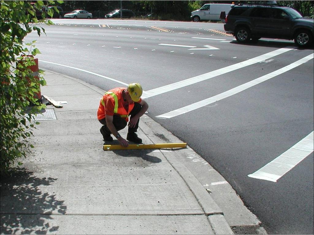 To comply with ADA requirements, the curb ramps provided must meet specific standards