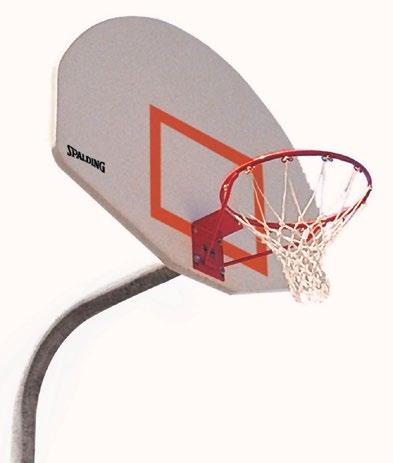 SPALDING OUTDOOR BASKETBALL POLES GOOSENECK POLE Galvanized gooseneck poles available in 3 ½, 4 ½, or 5 9 /16 O.D. Available in 3, 4, 5, and 6 extensions Lifetime warranty Sleeve not included - order separately for non-permanent installation 402-801 3 ½" O.