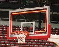This buffer system eliminates the chance of breaking a backboard during play.