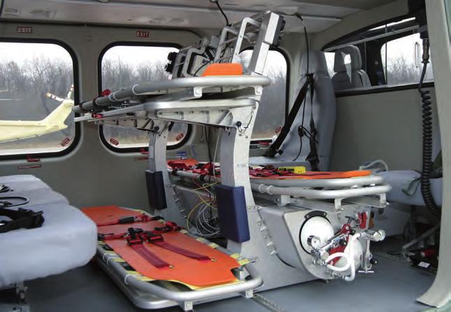 10/28 Features: > Lightweight and comfortable patient loading from side > Flexible medical equipment integration for various life support systems >