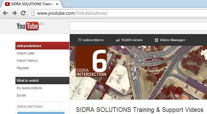 SIDRA SOLUTIONS WEBSITE YouTube Channel for our latest TUTORIAL and