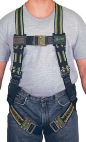 Harnesses 55Q 20CC Miller DuraFlex Ultra Harness - quick-connect buckles on the chest and leg straps and a