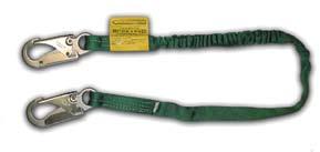 90 19A 19C 19D Protecta PRO Stretch Lanyard - Polyester tubular web that expands to 6ft and contracts to 4.5ft. 3,600 lb gated hooks meeting ANSI Z359.
