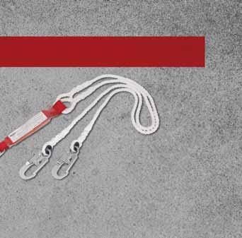 PRO SHOCK ABSORBING LANYARD Single-leg with snap hook and flat steel