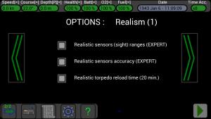 Realism (1) page : Realistic sensors (sight) ranges (EXPERT) : Default = disabled. Disabled : all units have standard (short) visual ranges. Enabled : all units have advanced (long) visual ranges.