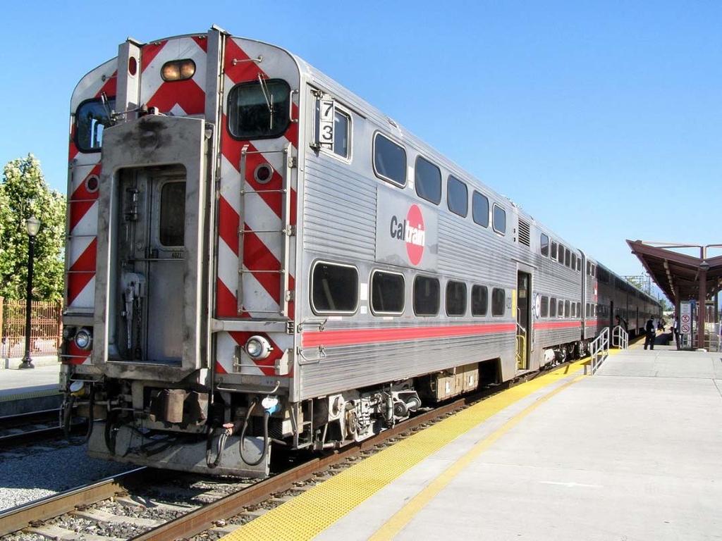 INFORMATION ABOUT CALTRAIN TRAINS TRAINSET TYPE Caltrain operates two types of equipment,