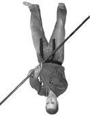 The left end is swinging downwards and across your body while the right end is now swinging