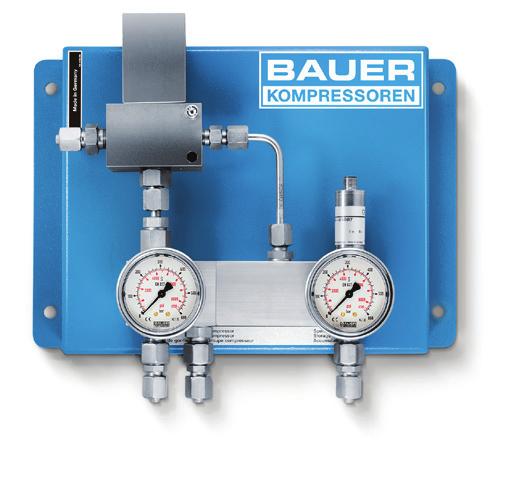 16 STORAGE ACCESSORY SYSTEMS BAUER KOMPRESSOREN HIGH-PRESSURE STORAGE SYSTEM ESSENTIAL ELEMENTS OF YOUR SYSTEM These high-performance storage systems support the short-term availability of large