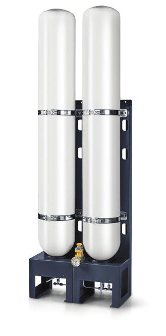 The storage systems are available in pressure stages of 330, 360 and 420 bar. They can be expanded as required by adding 50 or 80 l storage cylinders.